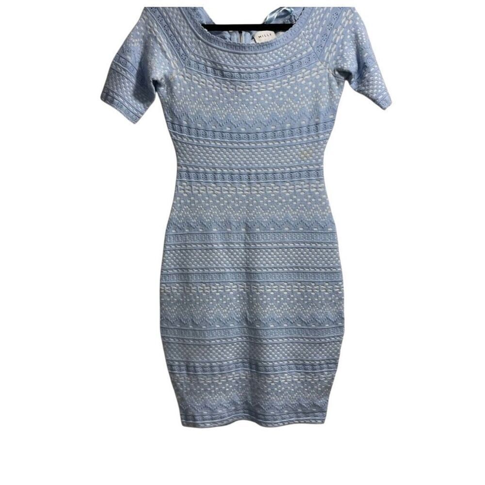 Milly blue and white knit dress- size S